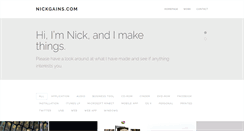 Desktop Screenshot of nickgains.com